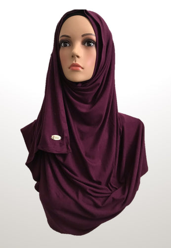 Antique Ruby stretchy (COT) instant hijab SF