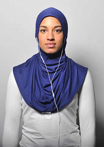 V1 MoreSlim Navy blue sports hijab