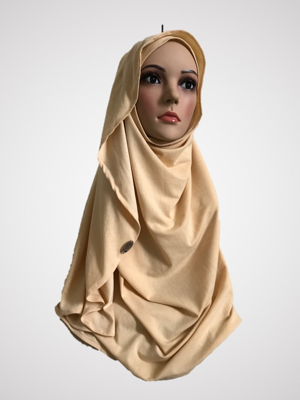 Sand dollar creme stretched (COT) instant hijab CF