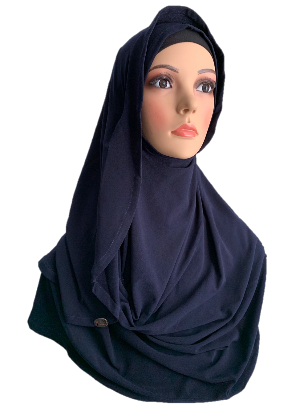 Federal Blue stretchy (COM) instant hijab CF