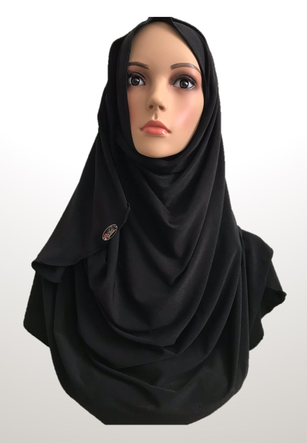 Black stretchy (COM) instant hijab CF