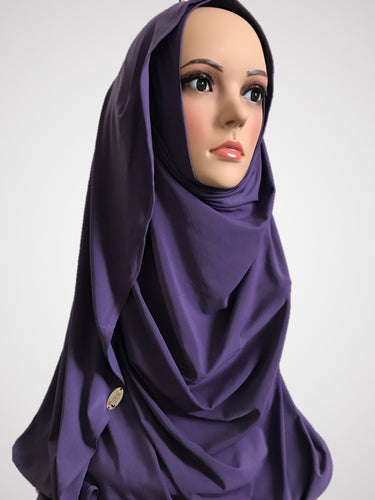 Amethyst stretchy (KOR) instant hijab CF