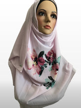 Big Flower baby pink instant hijab