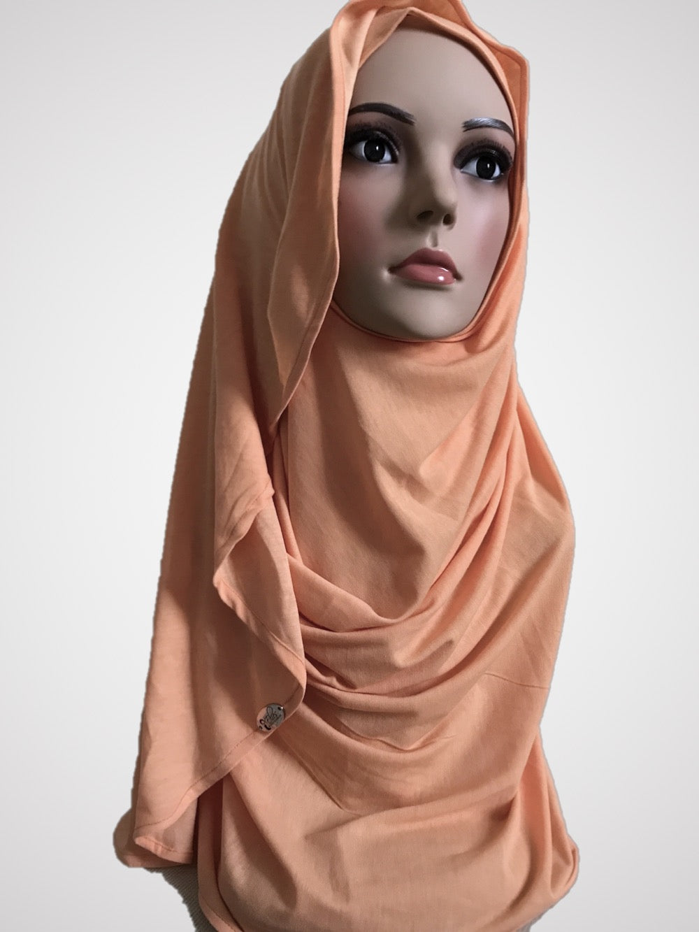 Pumpkin stretchy (COT) instant hijab CF
