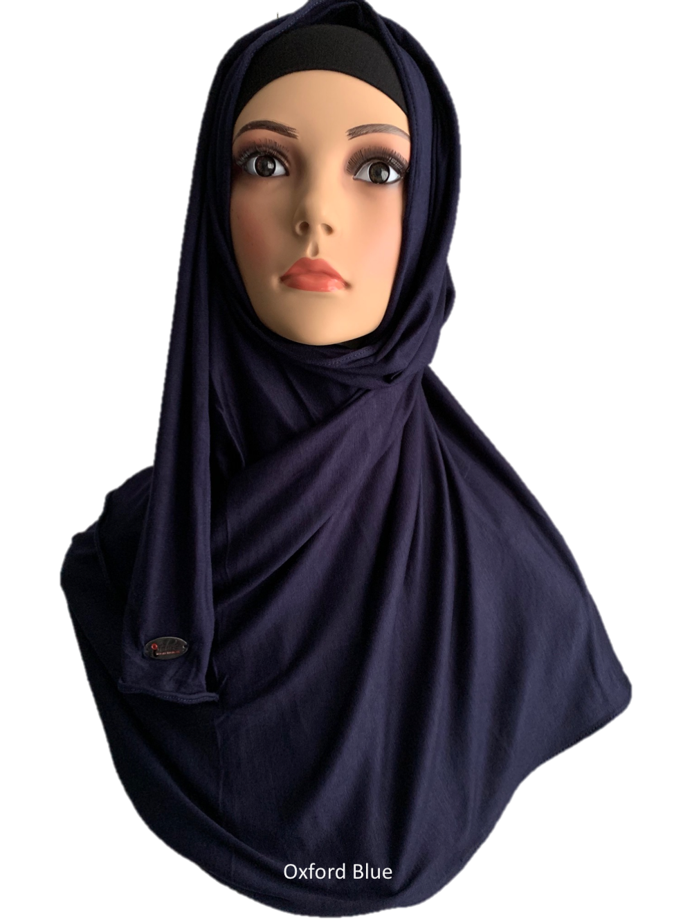 Oxford Blue stretchy (COT) instant hijab SF
