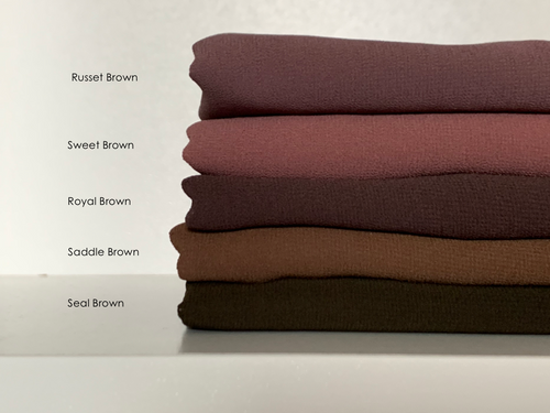 Limited Edition Plain Full-Instant Chiffon Browns