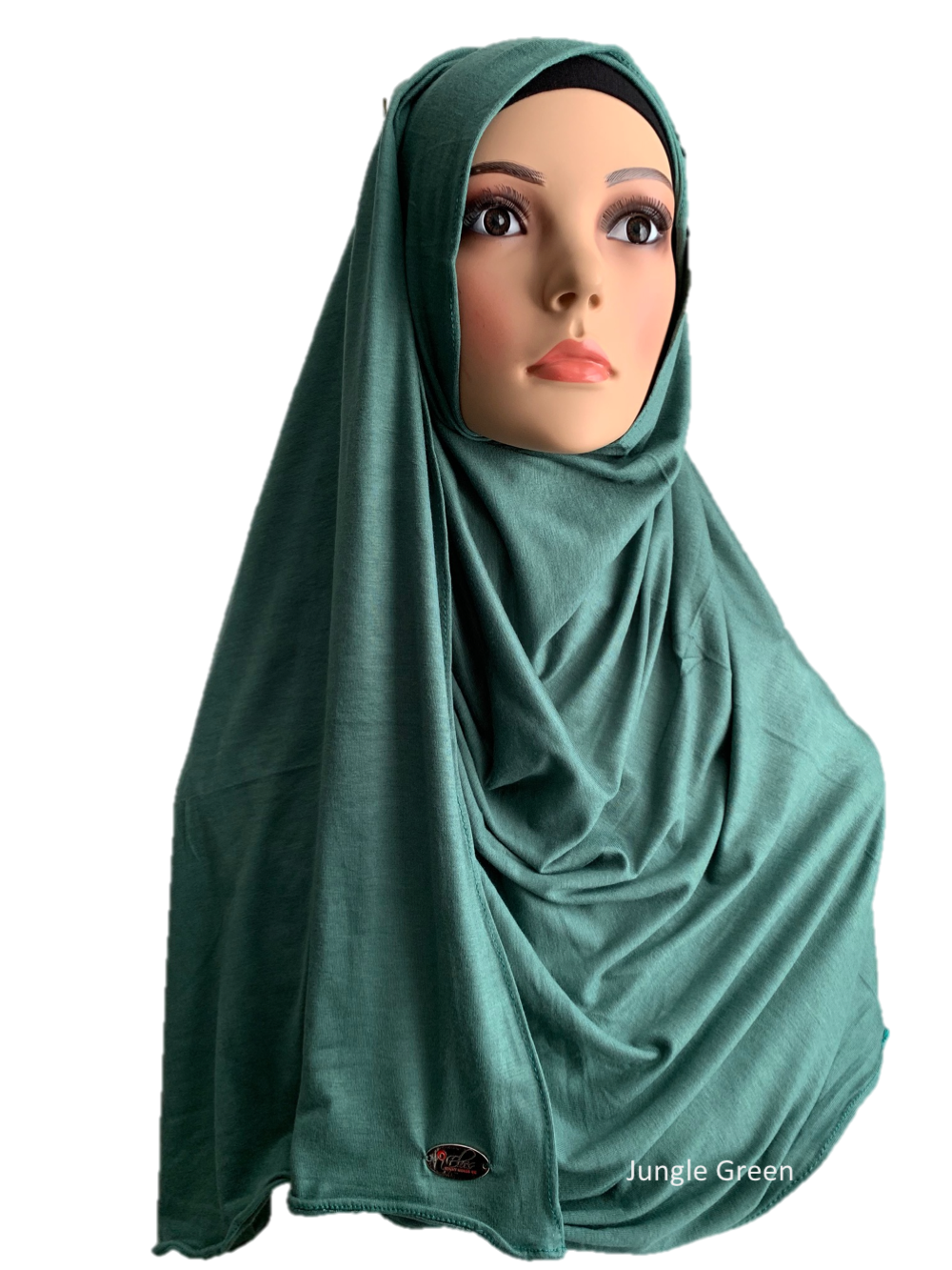 Jungle Green stretchy (COT) instant hijab SF