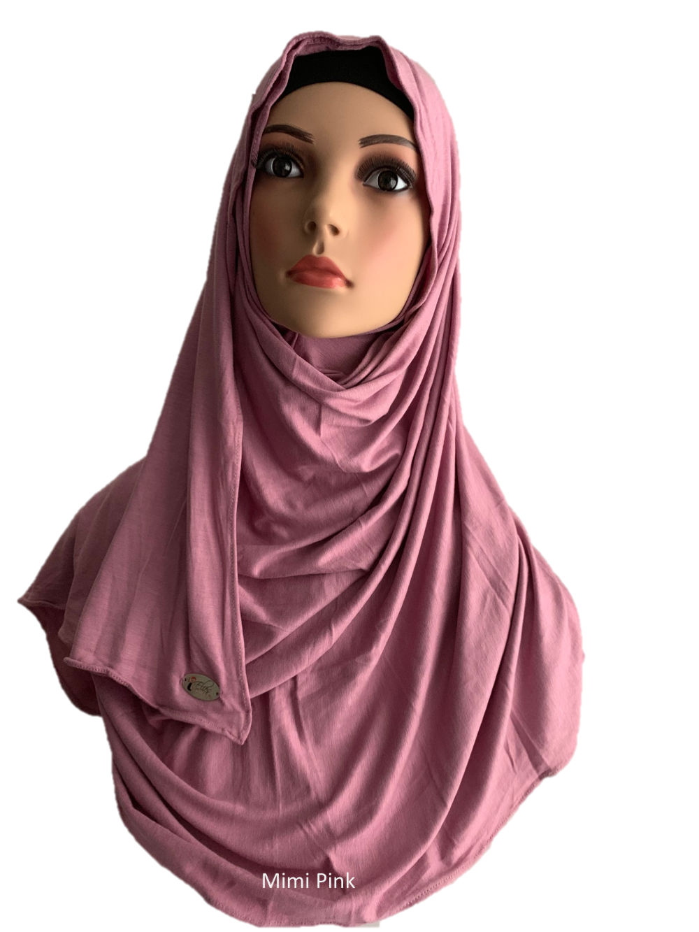 Mimi Pink stretchy (COT) instant hijab SF