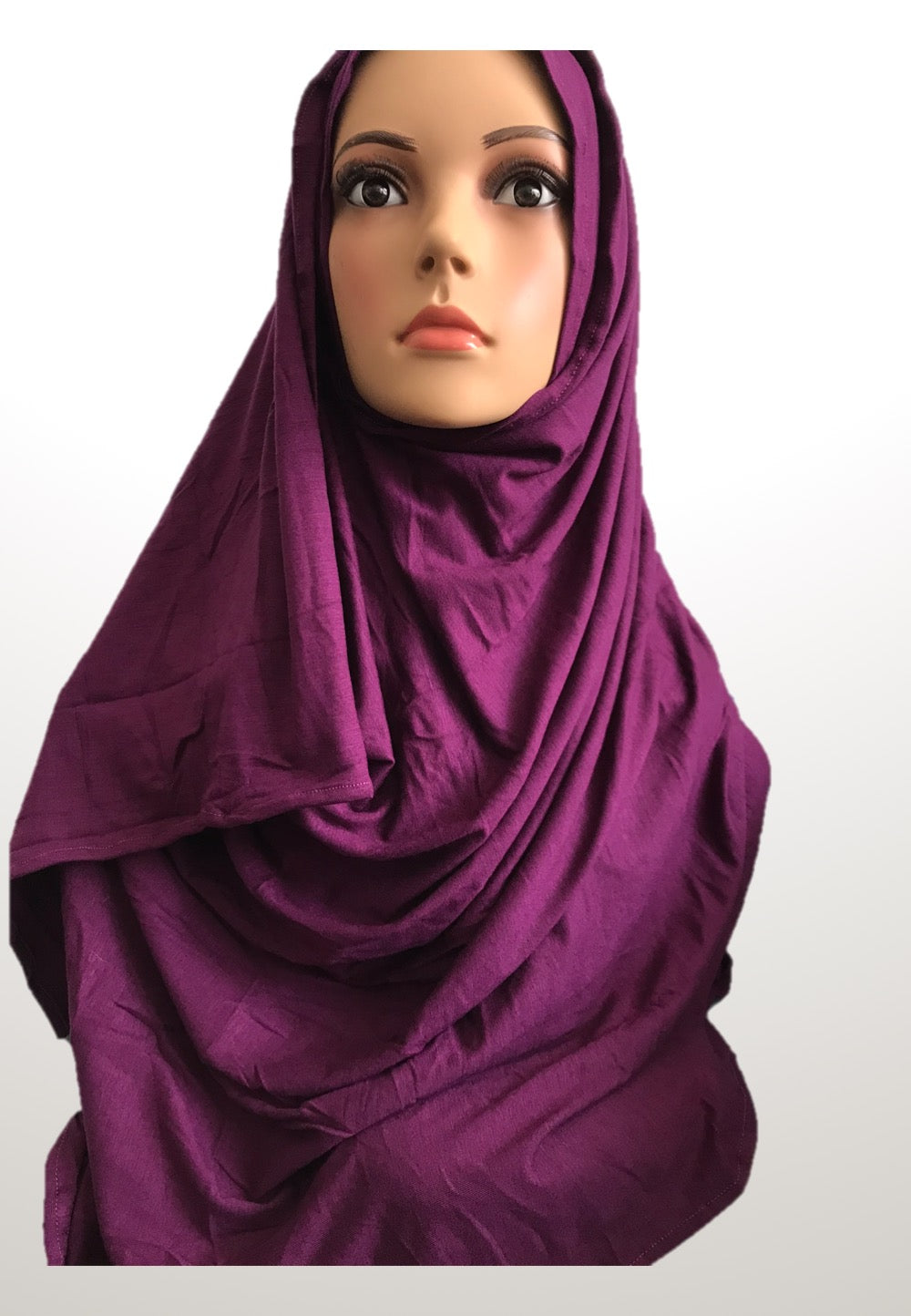 Claret stretchy (COT) instant hijab SF