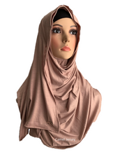 Camel Jersey stretchy (COT) instant hijab SF