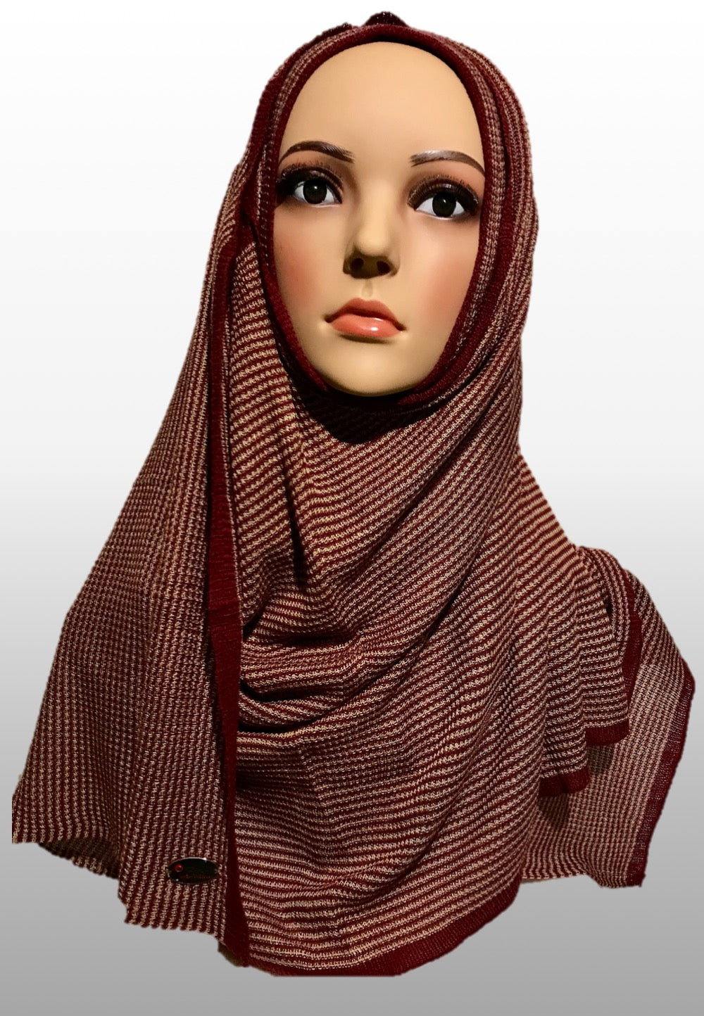 Knitted instant maroon brown LIN003