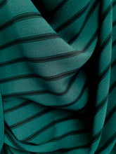 (S4GrnLn) Green black lines printed full-instant hijab